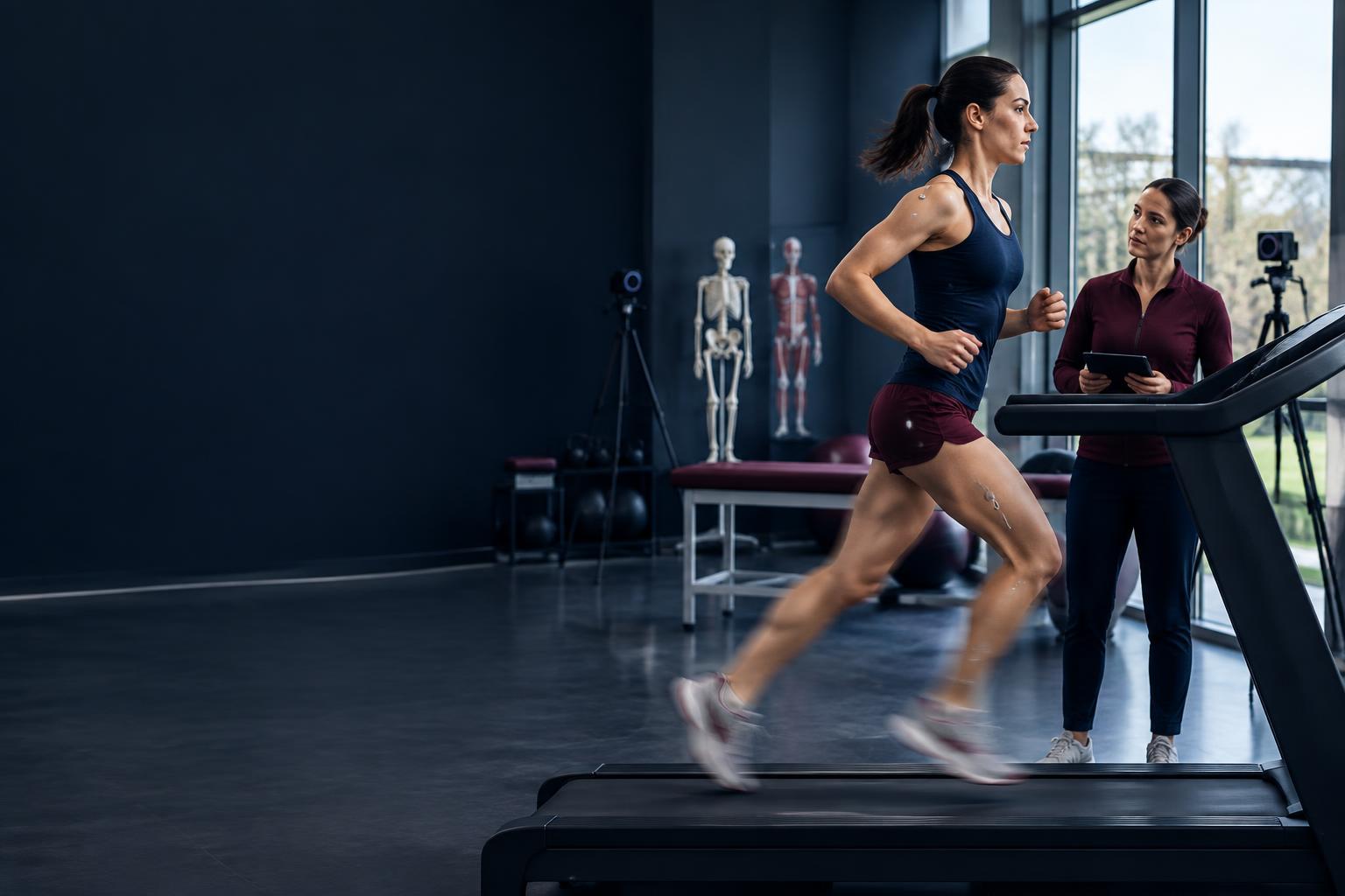 Running analysis in a movement science studio